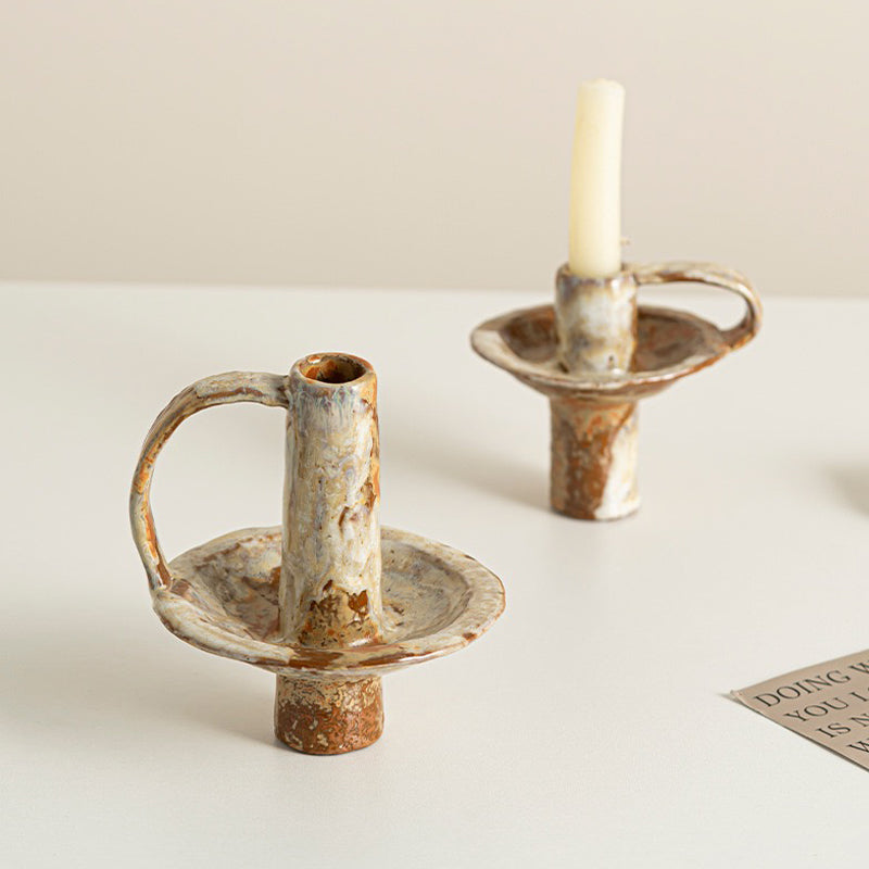 Handcrafted Earthy Aesthetic Ceramic Candle Holder