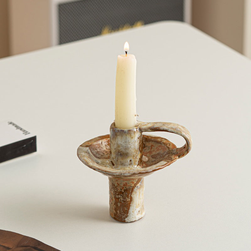 Handcrafted Earthy Aesthetic Ceramic Candle Holder