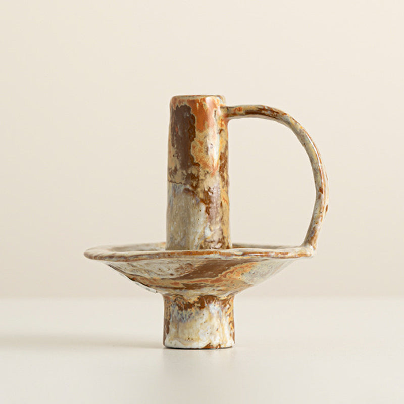 Handcrafted Earthy Aesthetic Ceramic Candle Holder