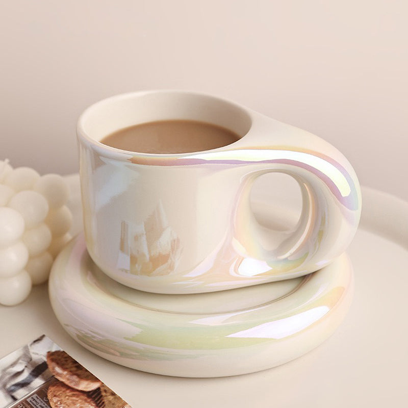 Hug Mug and Tray Set|10oz Ceramic Mug in Six Cheerful Colors