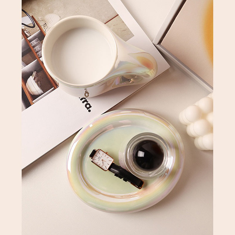 Hug Mug and Tray Set|10oz Ceramic Mug in Six Cheerful Colors