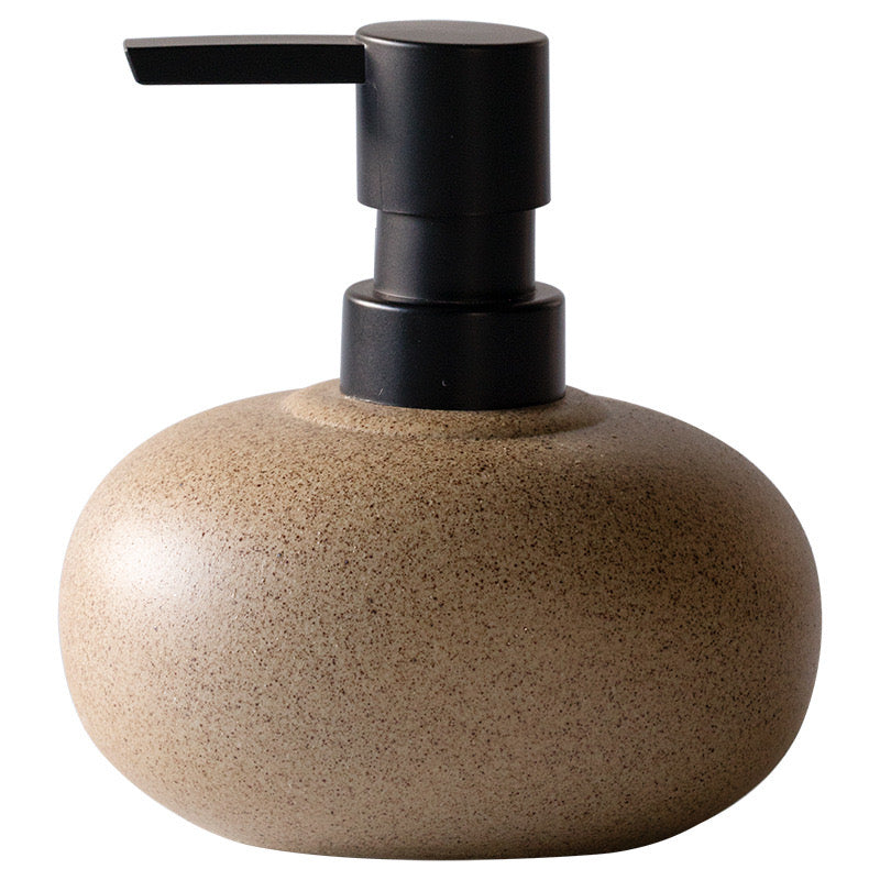 Wabi-Sabi Stoneware Soap and Lotion Dispenser Bottle