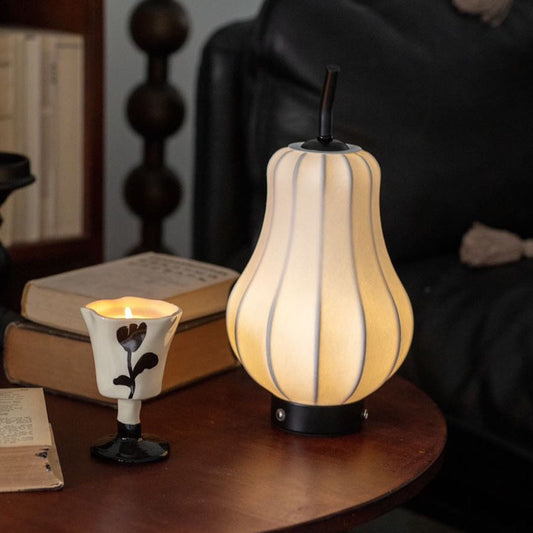 Pear Retro, Minimalist, and Oriental Style Rechargeable Table Lamp