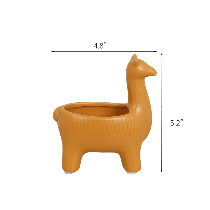 Llama Key Holder Tray - Ceramic Catchall for Keys, Jewelry, and Desk Decor